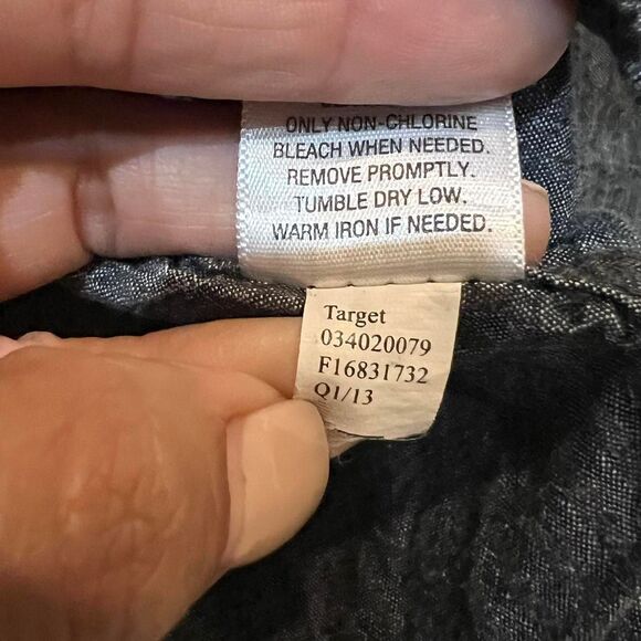 Converse One Star Button-Up Shirt Men's Large Long Sleeve Gray Pockets - Picture 4 of 6